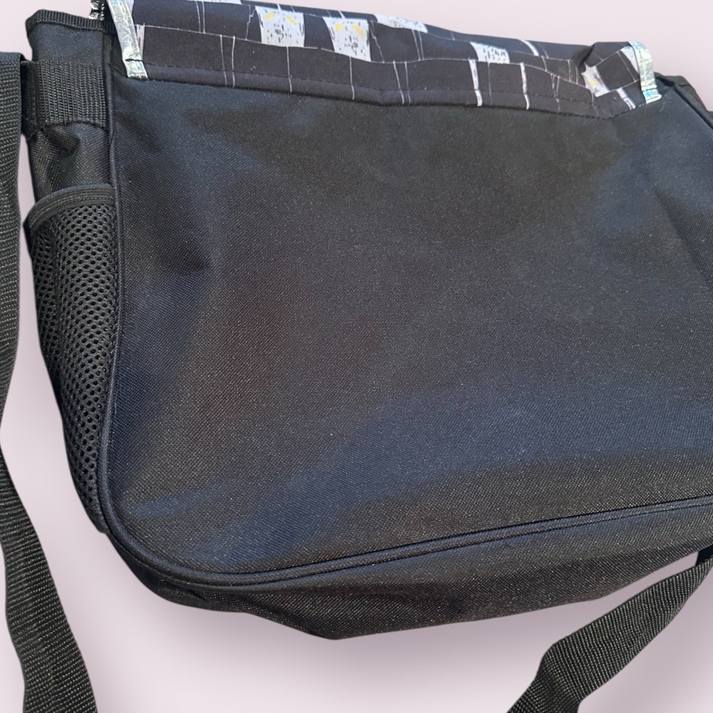 Disney The Nightmare Duo Black Crossbody Messenger Bag Metallic Silver Accents - Picture 9 of 13